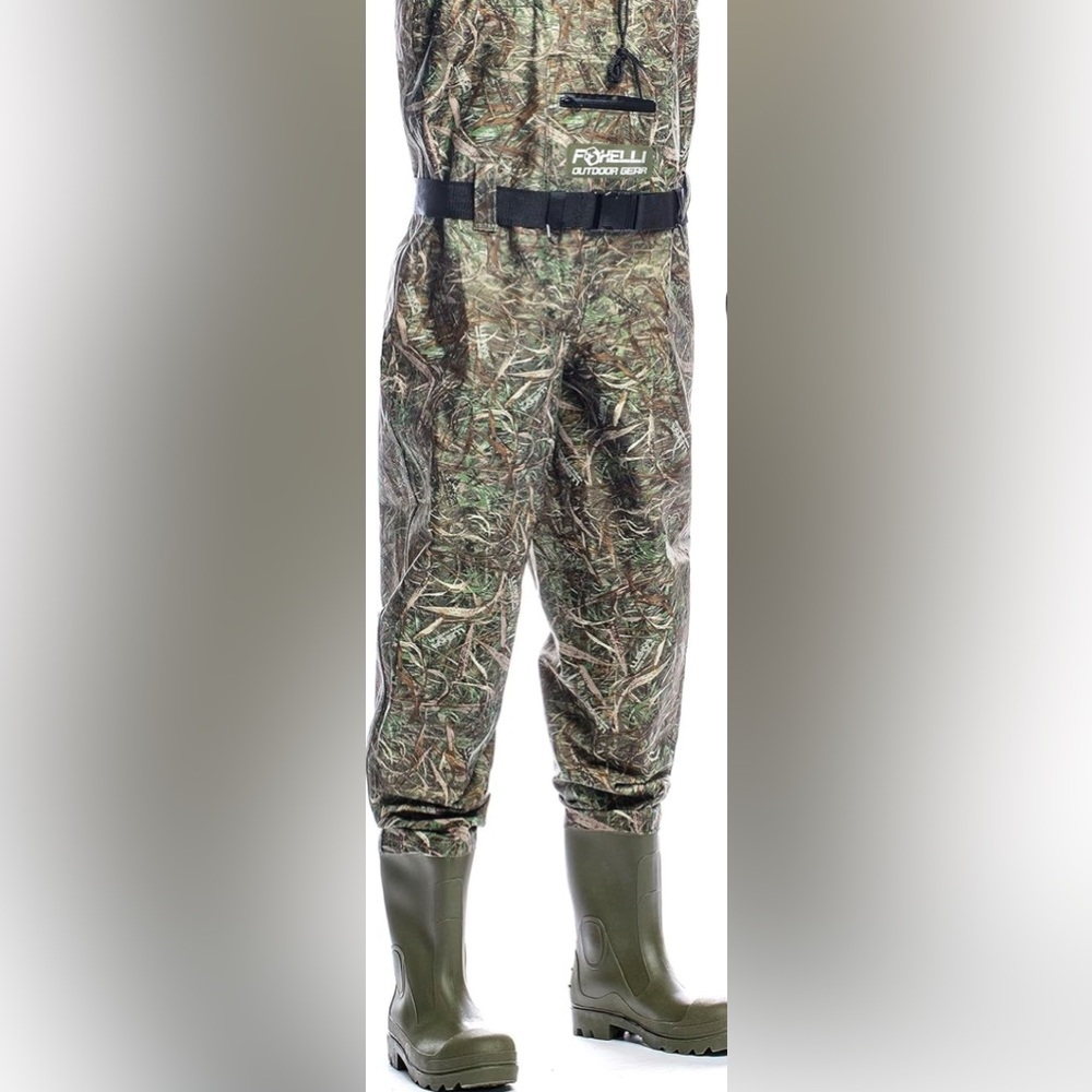 Foxelli Chest Waders – Camouflage Hunting Fishing Waterproof Sz. 14 Boots
